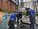 Газовики подготовили мемориал "Вечный Огонь" в Новгородском кремле ко Дню Победы